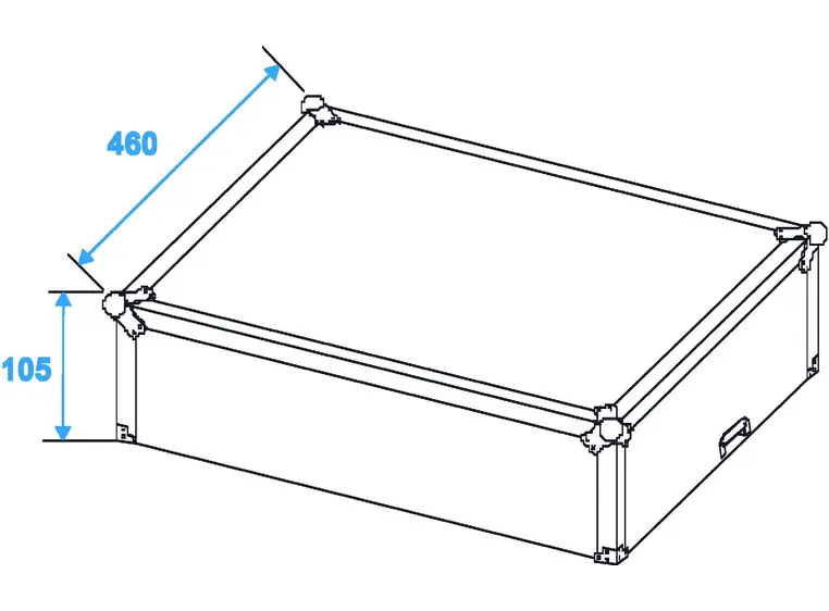 Mixer case Pro MCB-19, sloping, black 8U 